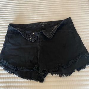 High Rise Black Shorts